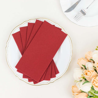 Burgundy Soft Linen-Feel Airlaid Paper Dinner Napkins Burgundy Soft Linen-Feel Airlaid Paper Dinner Napkins