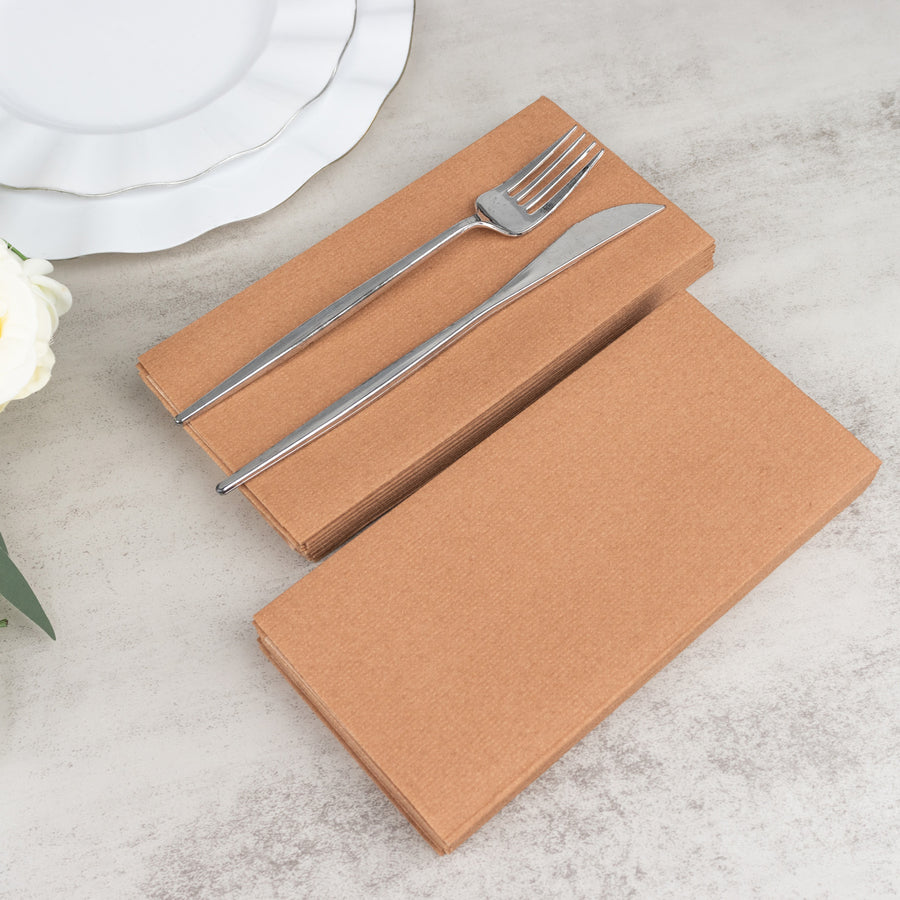 20 Pack Terracotta (Rust) Soft Linen-Feel Airlaid Paper Dinner Napkins