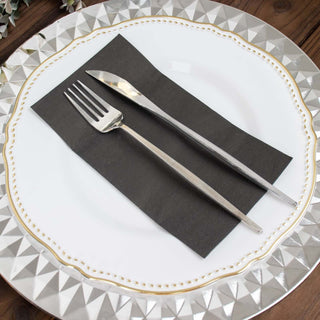Convenient and Stylish Black Napkins Convenient and Stylish Black Napkins