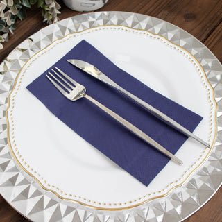 Versatile and Disposable Navy Blue Cocktail Beverage Party Napkins