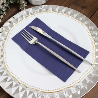 Versatile and Disposable Navy Blue Cocktail Beverage Party Napkins Versatile and Disposable Navy Blue Cocktail Beverage Party Napkins