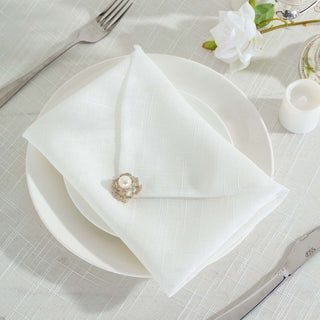 Enhance Your Table Decor with White Slubby Textured Cloth Dinner Napkins Enhance Your Table Decor with White Slubby Textured Cloth Dinner Napkins
