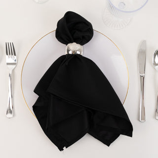 <span>Refined Black Lamour Satin Cloth Napkins for Your Table Setting</span> <span>Refined Black Lamour Satin Cloth Napkins for Your Table Setting</span>