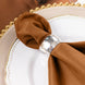 5 Pack | Cinnamon Brown Seamless Cloth Dinner Napkins, Wrinkle Resistant Linen | 17inch