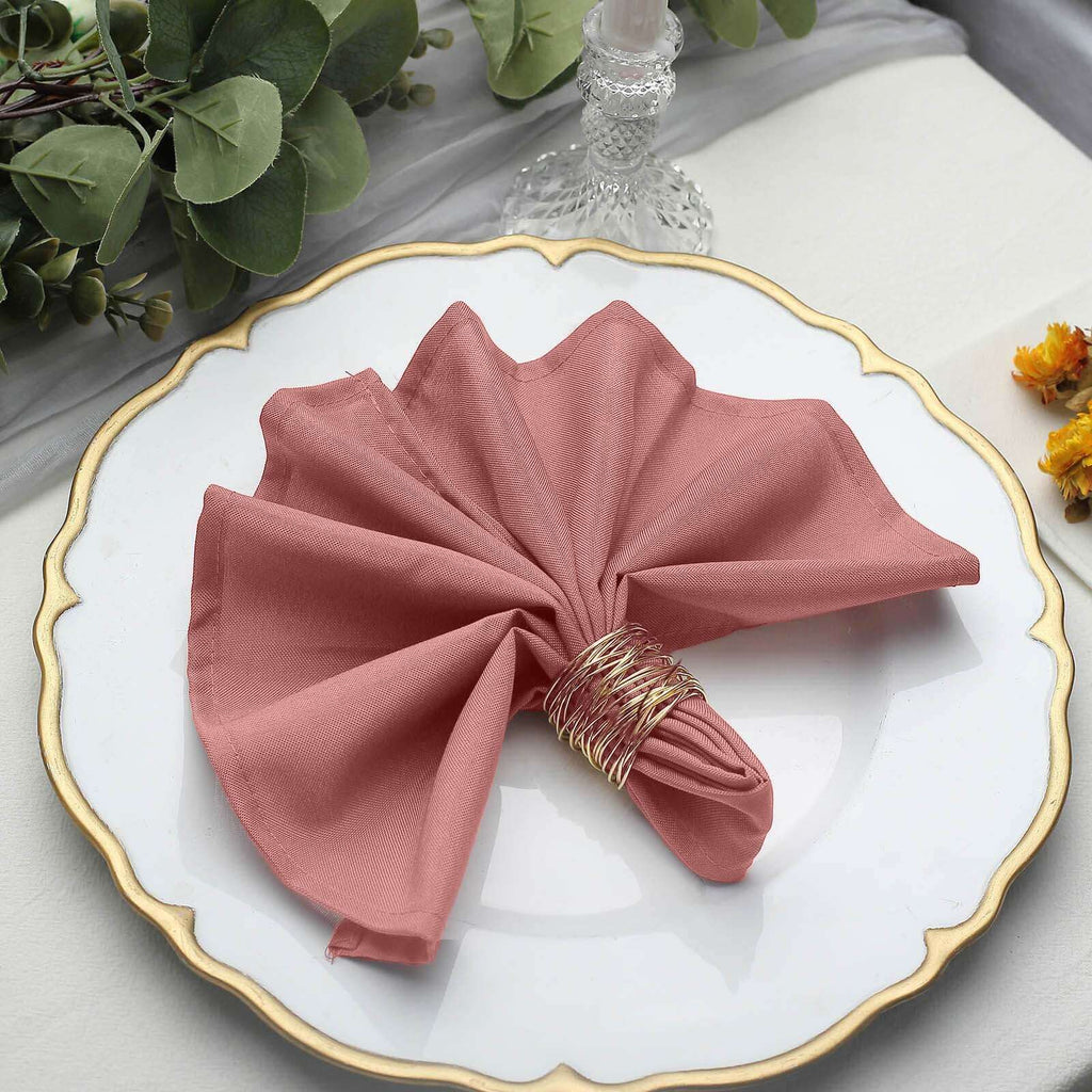 5 Pack Cinnamon Rose Seamless Dinner Napkins