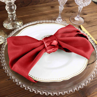 Dine in Style with Red Seamless Cloth Dinner Napkins Dine in Style with Red Seamless Cloth Dinner Napkins