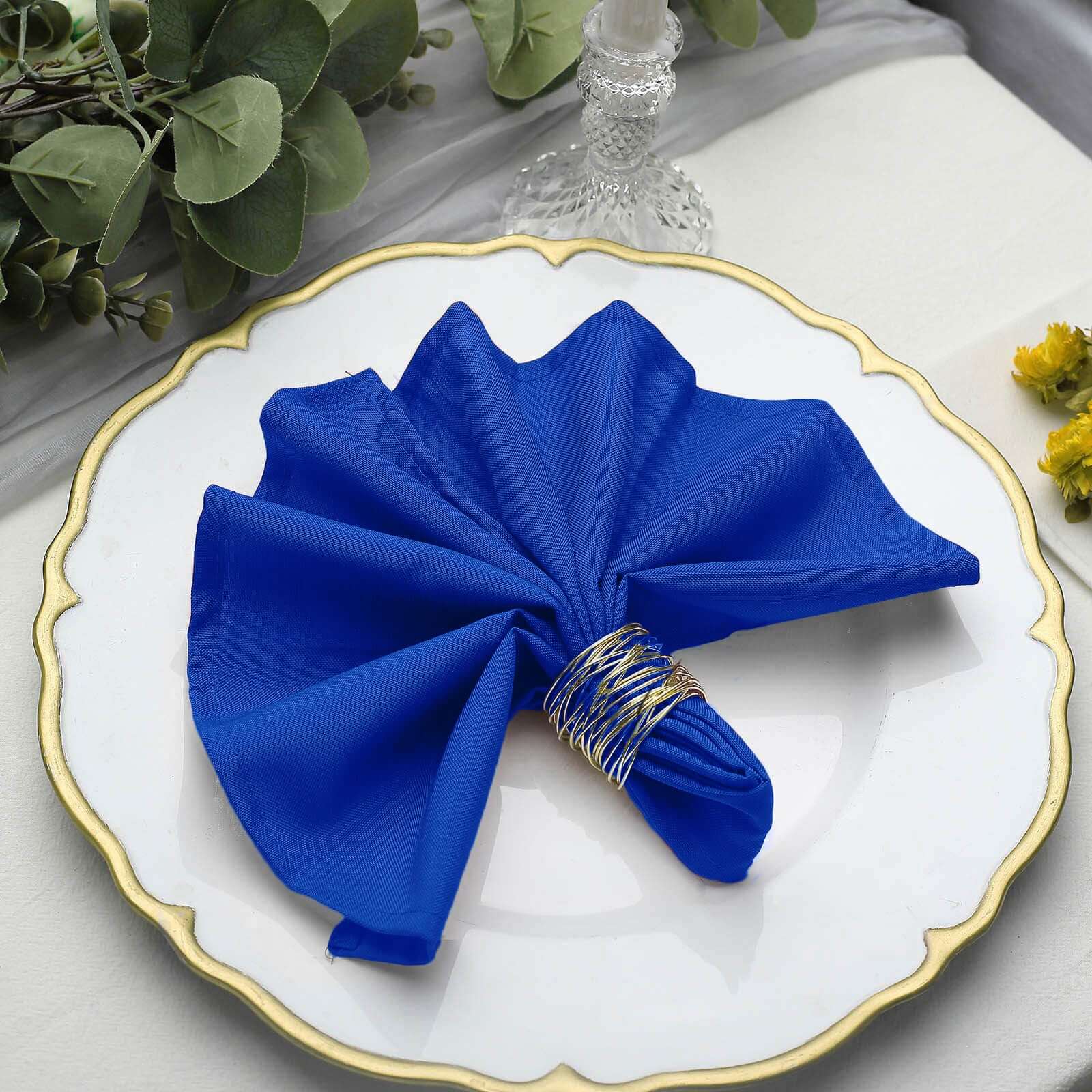 Blue fashion napkin rings