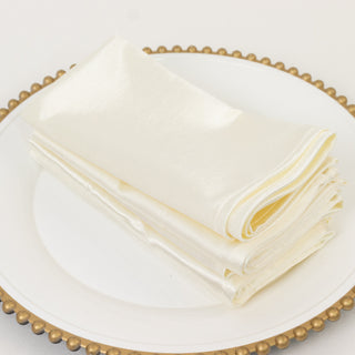 Pearl White Scuba Cloth Napkins for Classic Table Settings Pearl White Scuba Cloth Napkins for Classic Table Settings