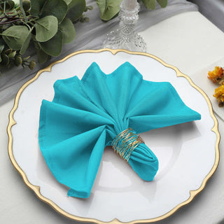 Experience Unmatched Quality with 17x17 Turquoise Dinner Napkins