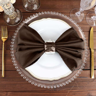 Dine in Style with the 5 Pack of Chocolate Seamless Cloth Dinner Napkins Dine in Style with the 5 Pack of Chocolate Seamless Cloth Dinner Napkins