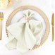 5 Pack | Ivory Seamless Cloth Dinner Napkins, Reusable Linen | 20inchx20inch