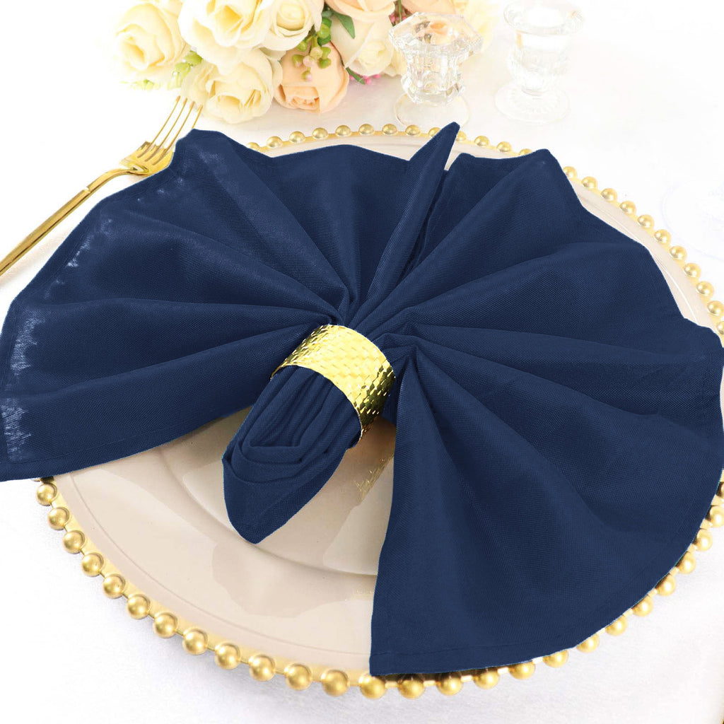 Navy Blue Floral Cloth Napkins, Set of 5 Cloth Napkins – 90 West