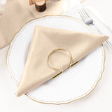 5 Pack | Nude Seamless Cloth Dinner Napkins, Reusable Linen | 20x20inch