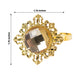 6 Pack | 2inch Gold Metal Crystal Rhinestone Napkin Rings, Diamond Bling Napkin Holders