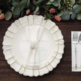 Captivating Silver Metal Daisy Flower Napkin Rings Captivating Silver Metal Daisy Flower Napkin Rings