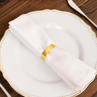 Create Unforgettable Memories with Gold Metal Semicircle Napkin Rings Create Unforgettable Memories with Gold Metal Semicircle Napkin Rings