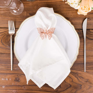 Add a Touch of Elegance with Rose Gold Butterfly Napkin Rings Add a Touch of Elegance with Rose Gold Butterfly Napkin Rings