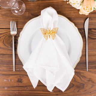 Add a Touch of Elegance to Your Table with Gold Metal Butterfly Napkin Rings