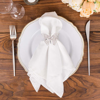 Elevate Your Table with Silver Metal Butterfly Napkin Rings Elevate Your Table with Silver Metal Butterfly Napkin Rings