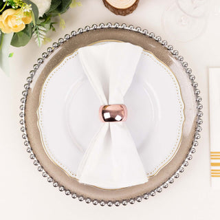 Durable and Versatile Metallic Blush Acrylic Napkin Rings Durable and Versatile Metallic Blush Acrylic Napkin Rings