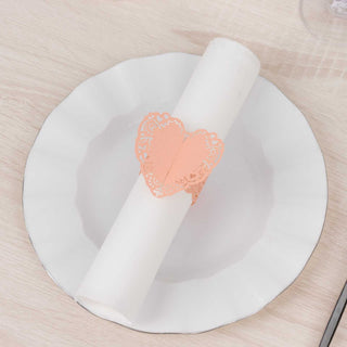 Versatile Blush Heart-Shaped Napkin Holders Versatile Blush Heart-Shaped Napkin Holders