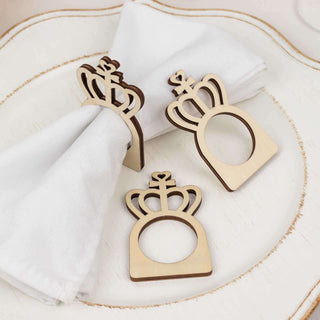 Add a Touch of Elegance to Your Table with Natural Wooden Princess Crown Napkin Holders Add a Touch of Elegance to Your Table with Natural Wooden Princess Crown Napkin Holders