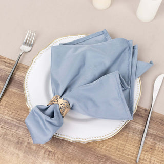 Elegant Dusty Blue Premium Scuba Cloth Napkins Elegant Dusty Blue Premium Scuba Cloth Napkins