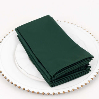 Experience Effortless Elegance with Hunter Emerald Green Scuba Cloth Napkins Experience Effortless Elegance with Hunter Emerald Green Scuba Cloth Napkins