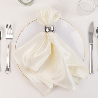 Shimmering Scuba 20"x 20" Pearl White Napkins Shimmering Scuba 20"x 20" Pearl White Napkins