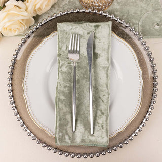 Create an Unforgettable Dining Experience with Sage Green Velvet Napkins Create an Unforgettable Dining Experience with Sage Green Velvet Napkins