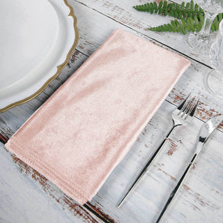 Elevate Your Table Setting with Blush Velvet Elegance Elevate Your Table Setting with Blush Velvet Elegance