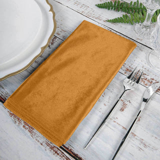 Create an Elegant Ambience with Gold Velvet Dinner Napkins Create an Elegant Ambience with Gold Velvet Dinner Napkins
