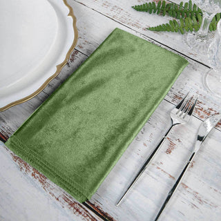 Add Elegance to Your Tablescape with Olive Green Velvet Napkins Add Elegance to Your Tablescape with Olive Green Velvet Napkins