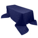 90x156Inch Navy Blue Accordion Crinkle Taffeta Rectangular Tablecloth