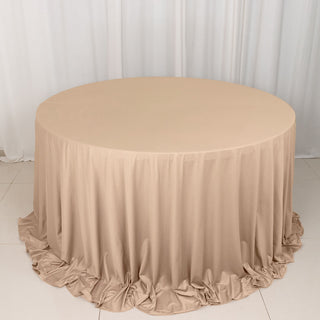 Nude Premium Scuba Wrinkle Free Round Tablecloth