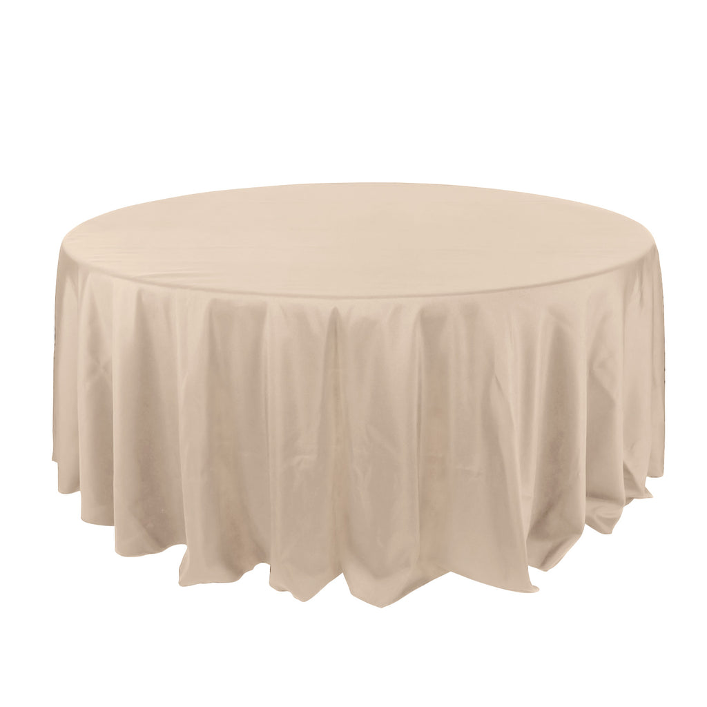 Visual Textile Embroidered Pintuck Taffeta 132-Inch Round Tablecloth  Chocolate