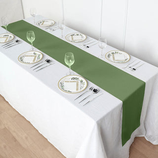 Create a Memorable Event with the Olive Green Polyester Table Runner