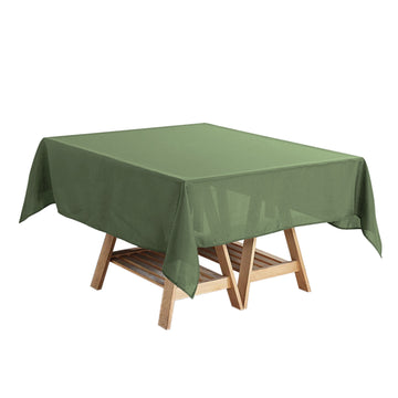 54"x54" Olive Green Square Seamless Polyester Tablecloth