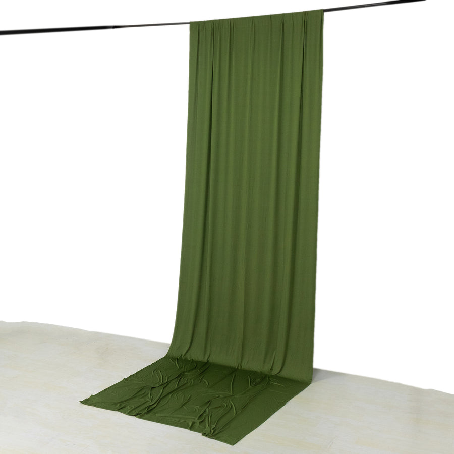 Olive Green 4-Way Stretch Spandex Photography Backdrop Curtain with Rod Pockets