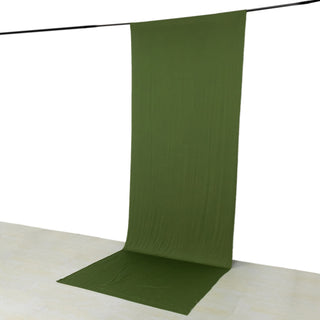 <strong>Chic Olive Green Spandex Drapery Panel</strong>