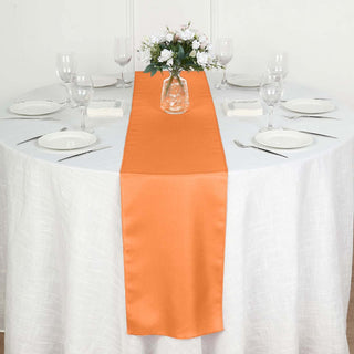 Elevate Your Event with the Vibrant Orange Polyester Table Runner Elevate Your Event with the Vibrant Orange Polyester Table Runner