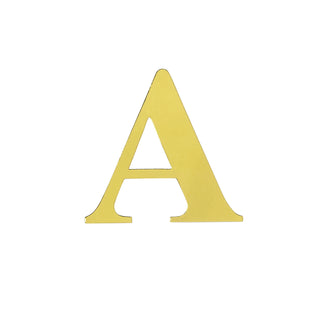Gold letter "A" cutout on a plain background.
