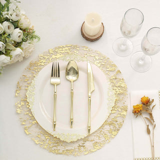 Convenience and Style with Metallic Gold Foil Mesh Table Placemats Convenience and Style with Metallic Gold Foil Mesh Table Placemats
