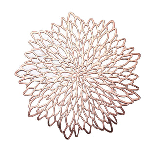 Unleash Your Creativity with Rose Gold Metallic Floral Vinyl Placemats