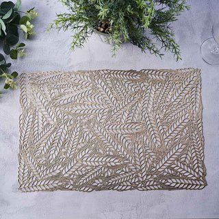 Add Elegance to Your Table with Gold Metallic Non-Slip Placemats