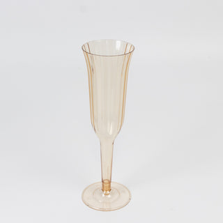 Transparent Amber Gold Plastic Champagne Flutes 6oz Transparent Amber Gold Plastic Champagne Flutes 6oz