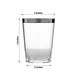 25 Pack | 10oz Clear Crystal Collection Plastic Disposable Cups With Silver Rim
