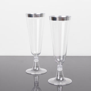 A Toast to Versatility with Silver Rim Clear Plastic Glasses