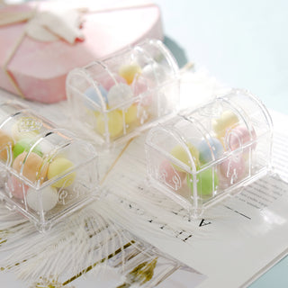Elegant Clear Treasure Chest Party Favor Jewelry Boxes