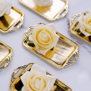 Elegant Gold Mini Rectangular Sweets and Treats Serving Platter